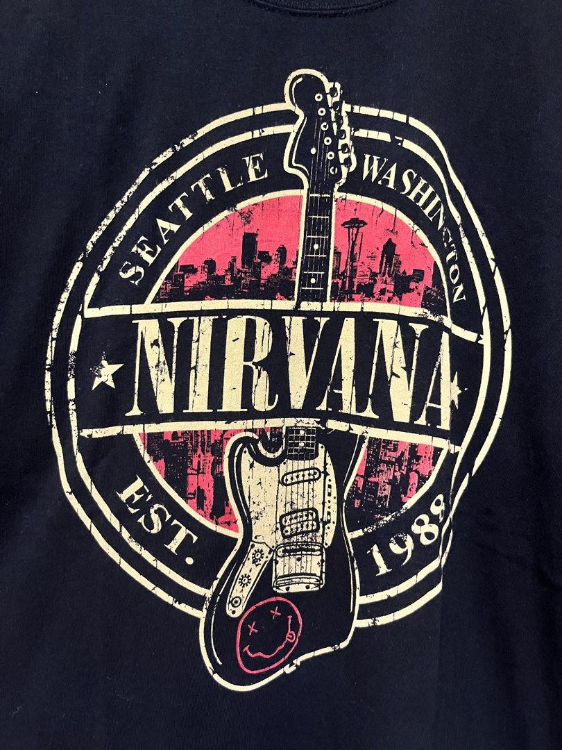 NIRVANA Bandshirt (Category: Tshirts & Polo Shirts ) located in Manila. Submitted by jils.vtg (Listing ID 1464865127, Image 2). Description: Large size Color rate: 9.5/10 No issue Pm nalang sa dimes.