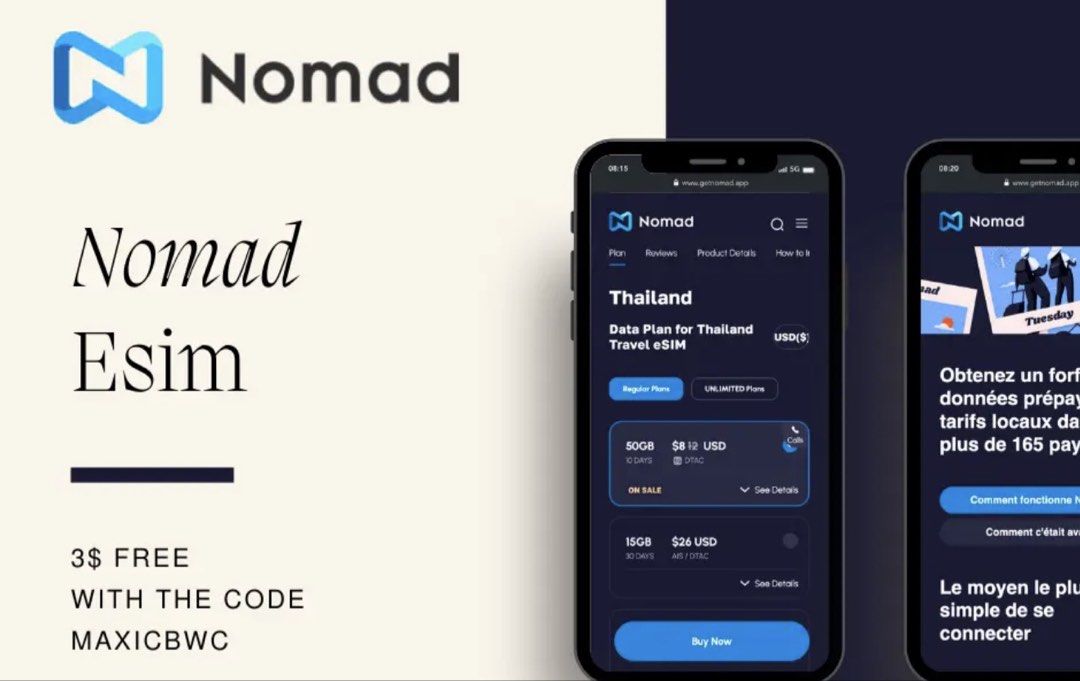 Nomad eSIM data plan (Category: Sim Cards) located in Singapore. Submitted by cheapshoppingdeals (Listing ID 1464858607, Image 1). Description: .