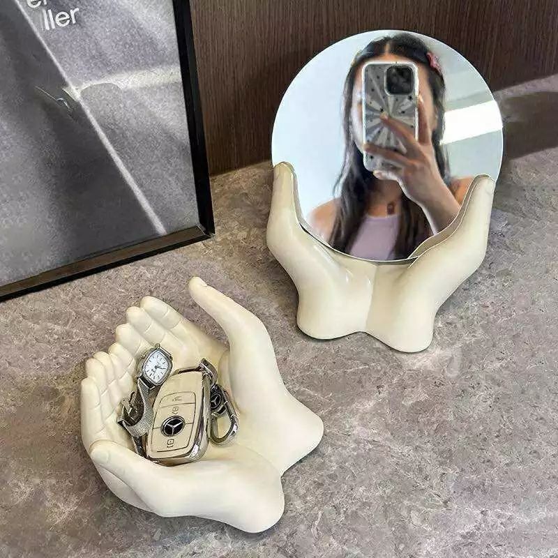 NORDIC MINIMALIST HAND MIRROR (Category: Frames & Pictures) located in Manila. Submitted by cristytah (Listing ID 1464873385, Image 2). Description: 🖤🤍 NORDIC MINIMALIST HAND MIRROR 🤍🖤 ✨ Black & White Hand-Shaped Desk Mirror 💰 PRICE: ₱390 / PIECE A simple yet stylish piece that adds a modern Nordic touch to your vanity, desk, or room. Perfect for both decoration and everyday use. 🪞✨ ✨ ON HAND ✨ Available in 1 design ✨ Hand-shaped mirror des