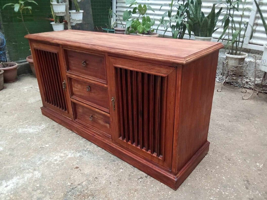 Old Buffet Cabinet (Category: Shelves, Cabinets & Racks) located in Rizal. Submitted by mommykiee (Listing ID 1464869859, Image 3). Description: Old buffet cabinet Made of mix narra & ply Size: L60 W18 H30inch Stripped & varnished.