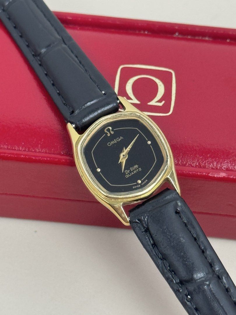 OMEGA DE VILLE LADIES (Category: Women's Watches) located in Santa Rosa. Submitted by theclubpatina (Listing ID 1464801683, Image 2). Description: 0MÉGA DE VILLE LADIES ✨ PUSH TO ADJUST TIME ✨ QUARTZ ✨ CASE MEASUREMENT: 19.3MM x 24.8MM (INCLUDING CROWN AND LUG TO LUG) ✨ STRAP LENGTH FITS UP TO 19CM ✨ PRISTINE CONDITION ✨ WORKING CONDITION ✨ AFTERMARKET STRAP AND BUCKLE ✨ COMES WITH ORIG 0MEGA BOX Mine: 24,800 #vintagewatch #vintagetank #omegawatc