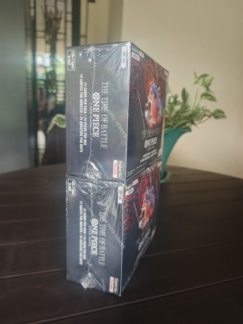 Onepiece tcg op16 boosterbox (ENG) (Category: Card Boxes & Cases) located in Manila. Submitted by blindboxcollectibles (Listing ID 1464835268, Image 2). Description: onepiece op16 english booster box mop: gcash mod: lalamove/grab loc: cainta.