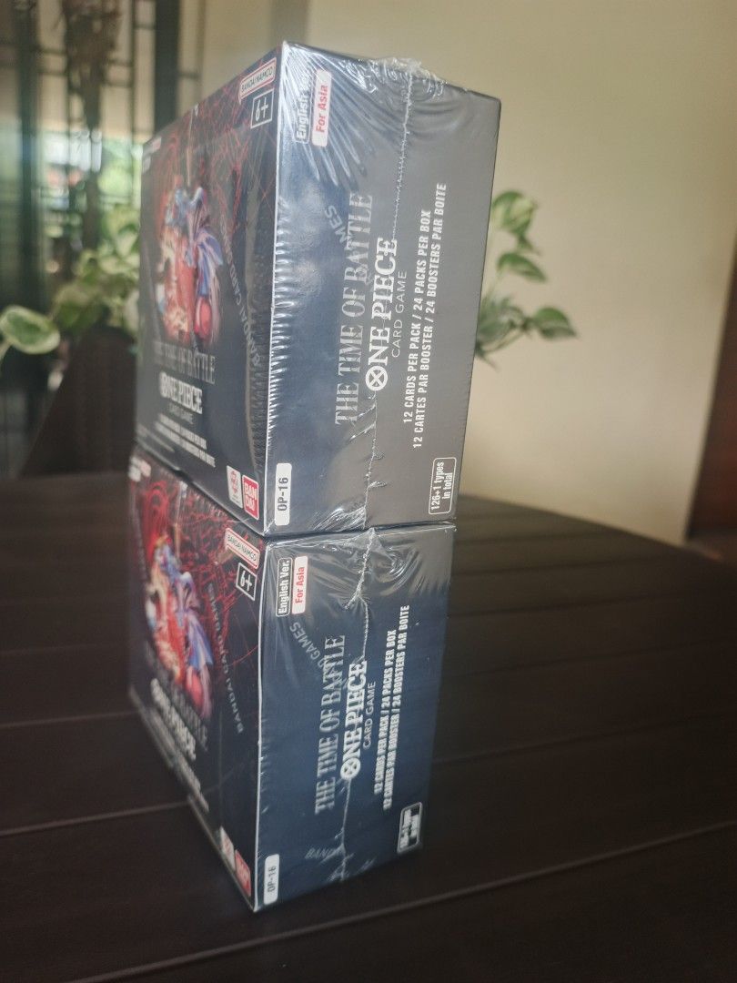 Onepiece tcg op16 boosterbox (ENG) (Category: Card Boxes & Cases) located in Manila. Submitted by blindboxcollectibles (Listing ID 1464835268, Image 3). Description: onepiece op16 english booster box mop: gcash mod: lalamove/grab loc: cainta.