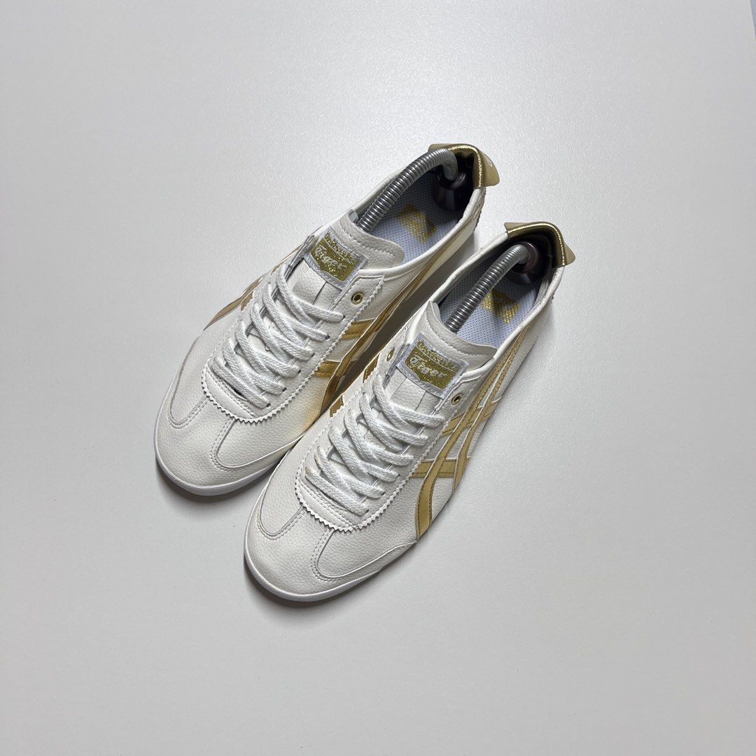 ONITSUKA US 8.5 (Category: Casual Shoes) located in Carmona. Submitted by aijushoeshop (Listing ID 1464881378, Image 3). Description: ONÌTŚ WHITE/RICH GOLD colorway 8.5us l 26.cm l 42 euro Excellent Condition✨ Mine : 1990 DISCLAIMER: AIJUSHOESHOP are not affiliated with or associated with any brands or companies mentioned. All products shown are independently sourced, The authenticity of items is not guaranteed unless verified/proven authentic. B