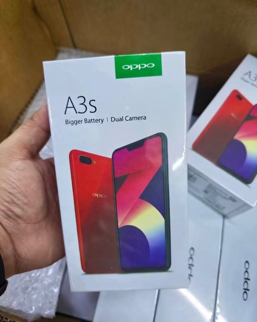 OPPO A3S (Category: Android) located in Rosales. Submitted by astrid3000 (Listing ID 1464821773, Image 2). Description: BRANDNEW SEALED OPEN COD/COP 50% DOWNPAYMENT + SHIPPING FEE LBC ONLY.