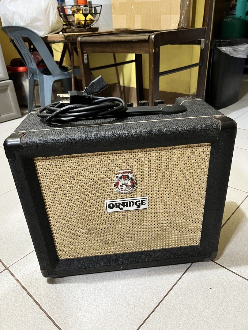 Orange Crush 20RT Guitar Amplifier with Power Cable (Category: Musical Instruments) located in Cavite. Submitted by ronnn25 (Listing ID 1464812394, Image 3). Description: - Model: Orange Crush 20RT guitar amplifier - Features: Built-in chromatic tuner, reverb, clean & dirty channels - Condition: All controls and inputs 100% working, normal exterior wear - Ideal for: Practice and small setups - Included: Power cord.