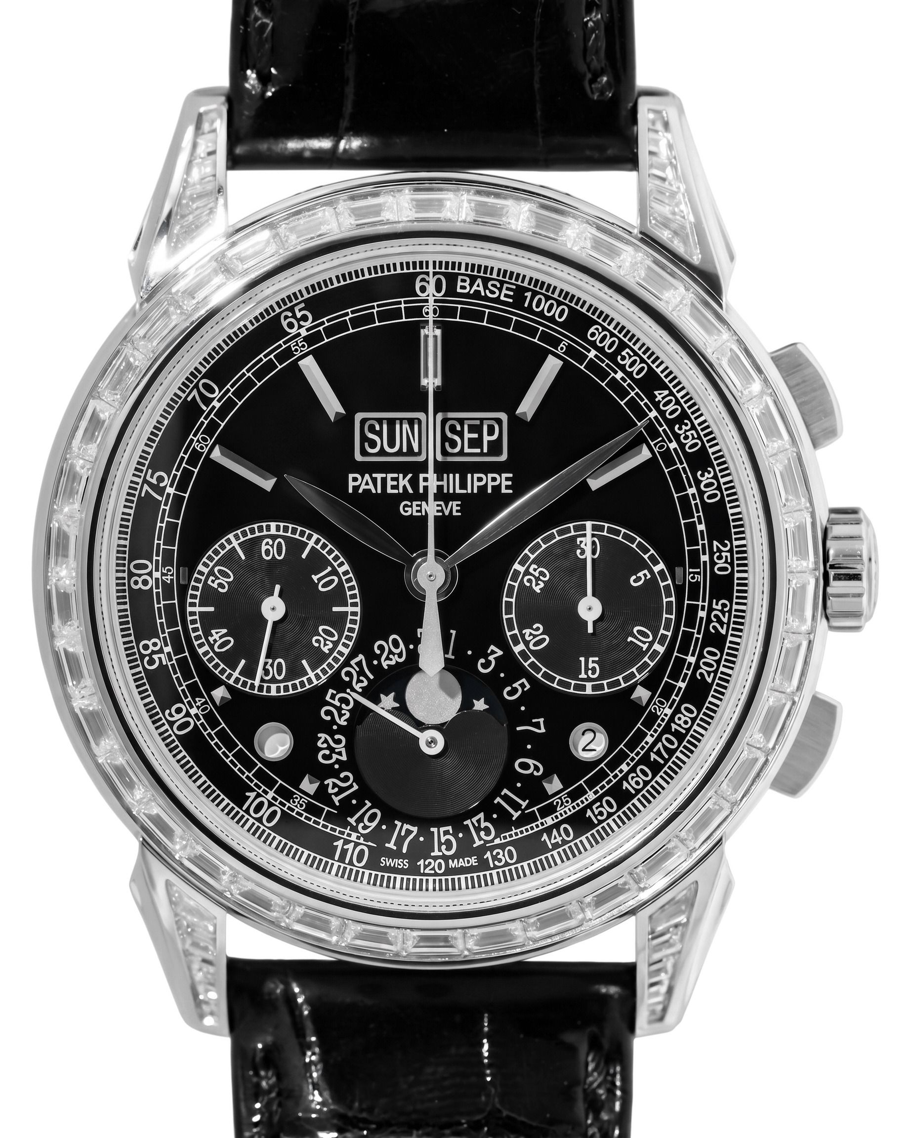 Patek Philippe Perpetual Calendar Chronograph Baguette Diamonds Platinum 5271P-010 (Category: Watches) located in Singapore. Submitted by j.pendulum (Listing ID 1464800367, Image 1). Description: . 🔥 For Sale ⌚️ Patek Philippe Perpetual Calendar Chronograph Baguette Diamonds Platinum 🗝 Reference: 5271P-010 . 📦 Brand New, Full set 📦 Brand New, Dated 2026 . ✅ Our Price w/o GST: SGD$445,000.00 ✅ Our Price w GST: SGD$485,050.00 . 💰 Tourist Tax R