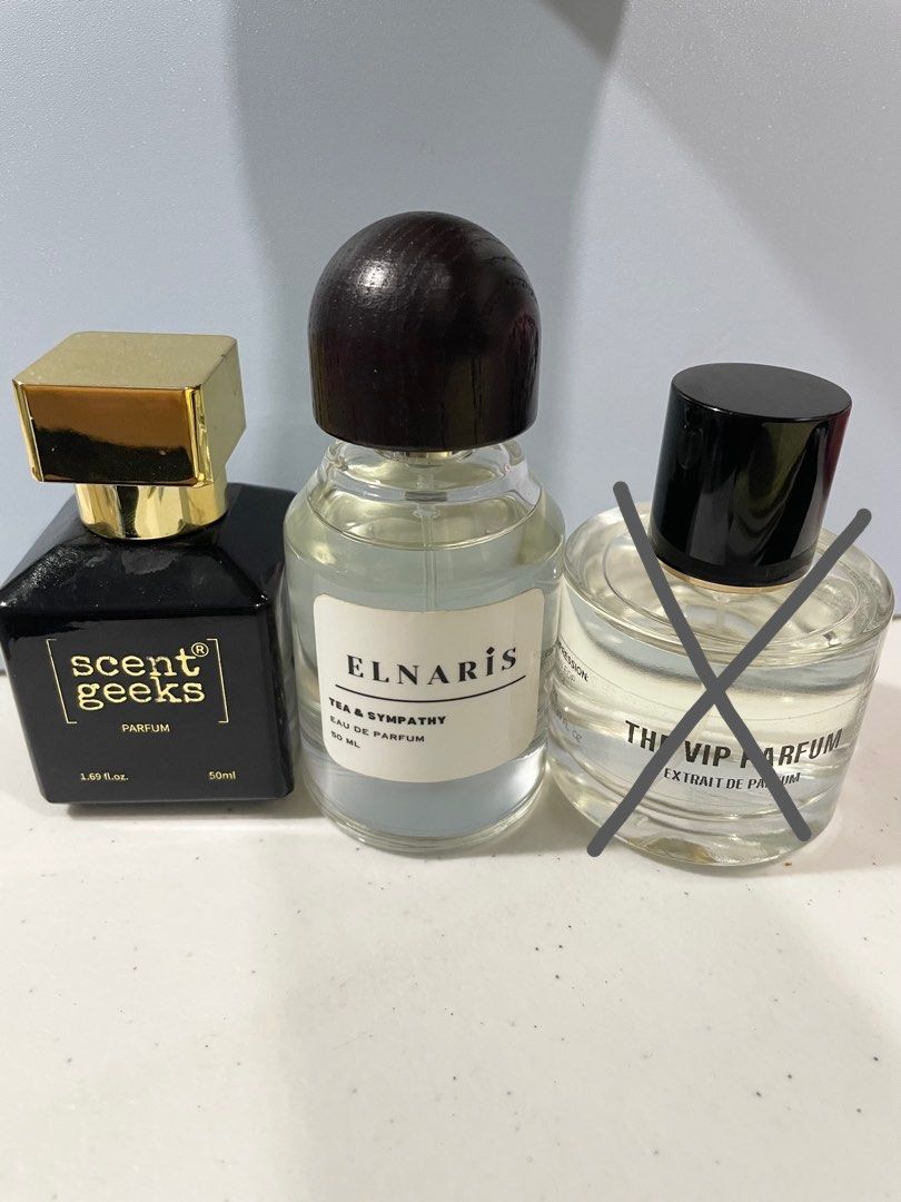 Pefume bundle set Elnaris, Scent Geeks, The vip parfum (Category: Fragrance & Deodorants) located in San Carlos. Submitted by robithedog (Listing ID 1464042420, Image 1). Description: FREE SF IF YOU BUY BOTH Elnaris (Tea and Sympathy) Scent Geeks (Amethyst) The VIP Parfum (T@l1sm@n) SOLD💚.