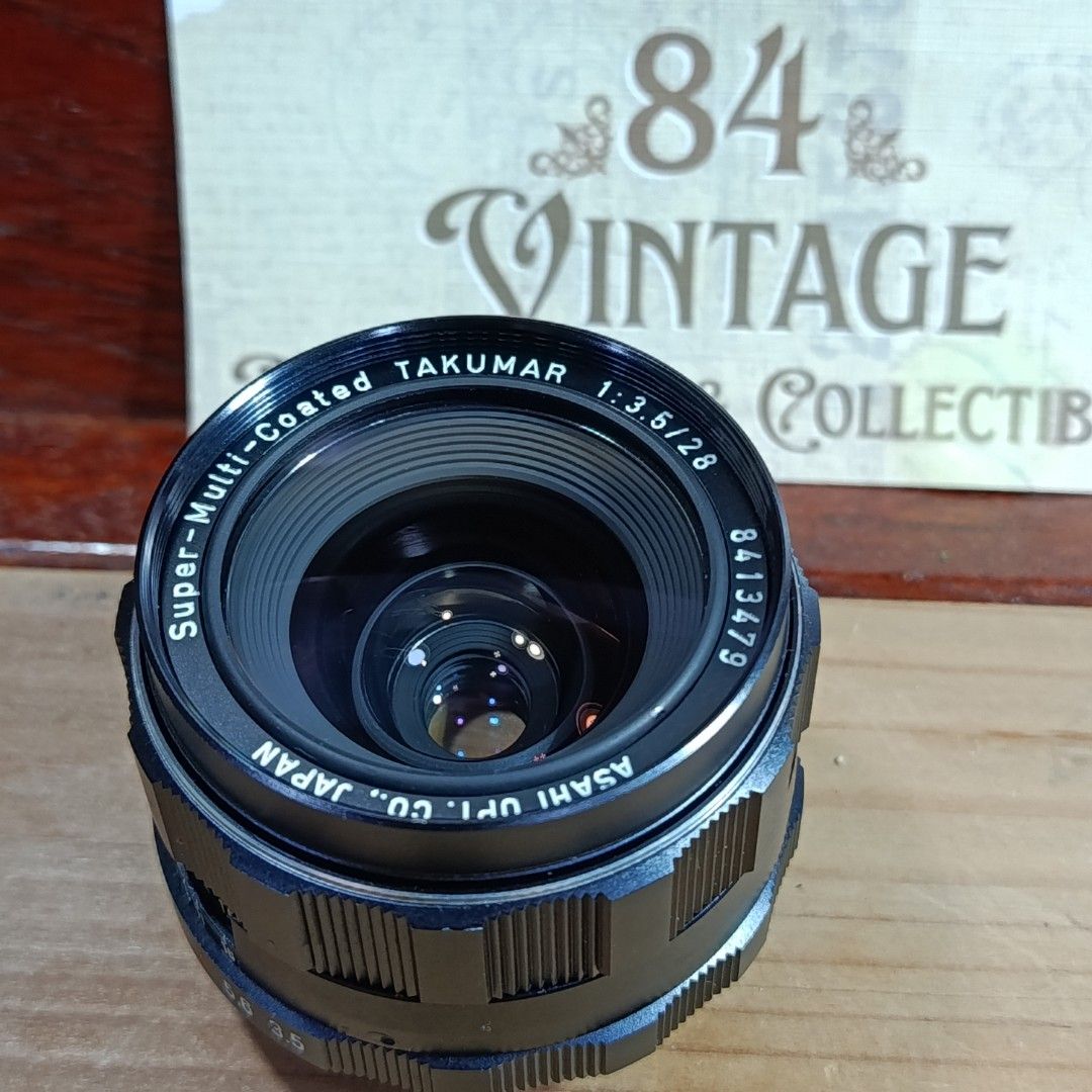 Pentax S-M-C Takumar 28mm 3.5 wide angle Mint (Category: Vintage Collectibles) located in Las Pinas. Submitted by 84vintage (Listing ID 1464862963, Image 1). Description: Say it again, Super Multi Coated Takumar NOT Super Takumar. Please know your Takumars 🤣 Like new condition. Please see actual photos posted as they are part of the description. No Caps, those are more rare. 49mm Caps are available on the orng app for 50 pesos..