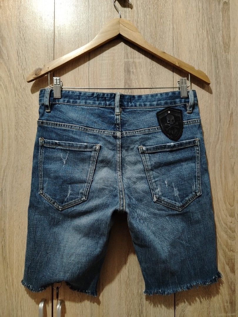 Philipp Plein Denim Shorts (Category: Shorts) located in Plaridel. Submitted by orfdnix (Listing ID 1464924438, Image 2). Description: *PHILIPP PLEIN cut-off short Waist: 30 Length: 17.5 Excellent Condition 499 + sf Loc: bulacan.
