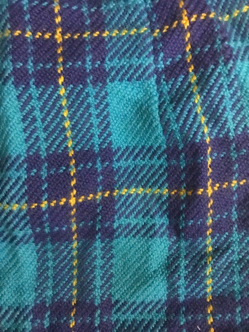 PHOEBE PLAID TWEED MINI SKIRT 25 (Category: Skirts) located in Marikina City. Submitted by minimalistmanila (Listing ID 1464934933, Image 2). Description: PHOEBE brand eye catching teal blue plaid tweed skirt bought abroad. With lining. Small, 25 waist, 16 inches length. Old stock and unused. Order now! .