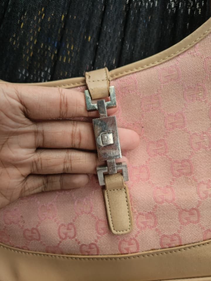 Pink Gucci Jackie Monogram (Category: Luxury Bags & Wallets) located in Caloocan City. Submitted by joksgallery (Listing ID 1464806767, Image 3). Description: PM!!.