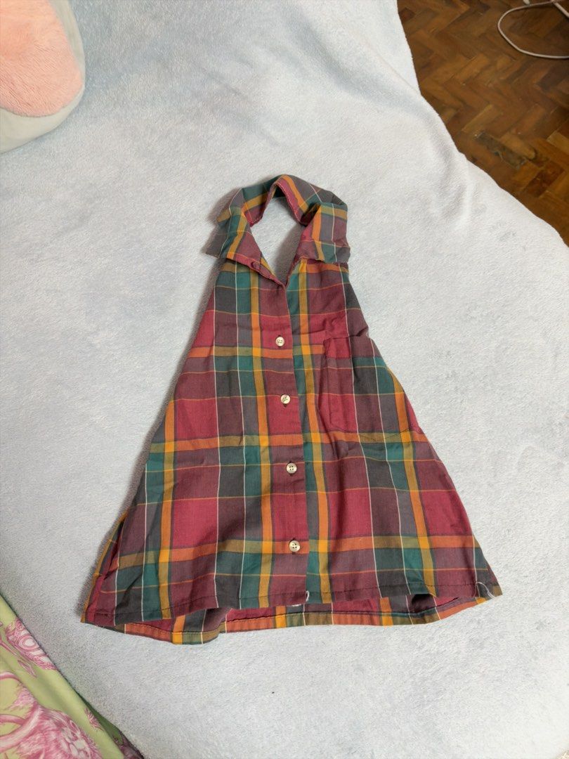 Plaid Halter Dress with Buttons (Category: Dresses) located in Antipolo. Submitted by hiekeyana (Listing ID 1464786600, Image 1). Description: Sewed this myself po :)).