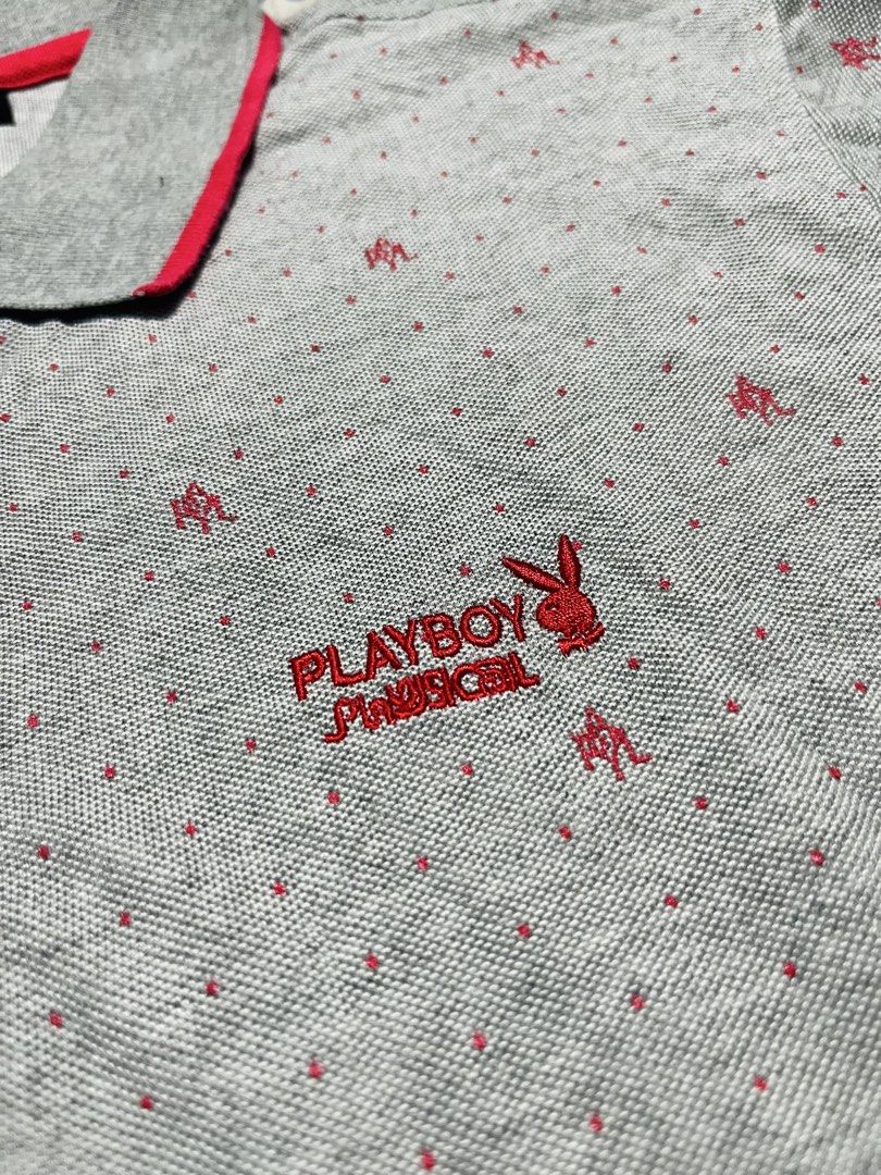 Playboy AOP Polo Shirt (Category: Shirts) located in Navotas City. Submitted by y2kikaystuff (Listing ID 1464959796, Image 2). Description: Playboy AOP Polo Shirt XL fits Medium Dimension: 18.5W 23.5L No issue Can pass as new Personal item from Japan Very presentable 350 only Pm me.
