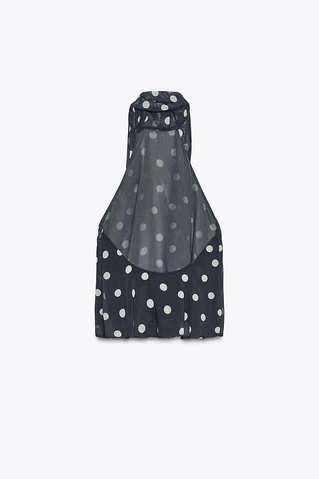 Polka Dot Halter Neck Top (Category: Sleeveless) located in Navotas City. Submitted by prebychenchen (Listing ID 1464884246, Image 2). Description: - w/o tags - no ww! - LP POSTED! will not entertain other offers lol.