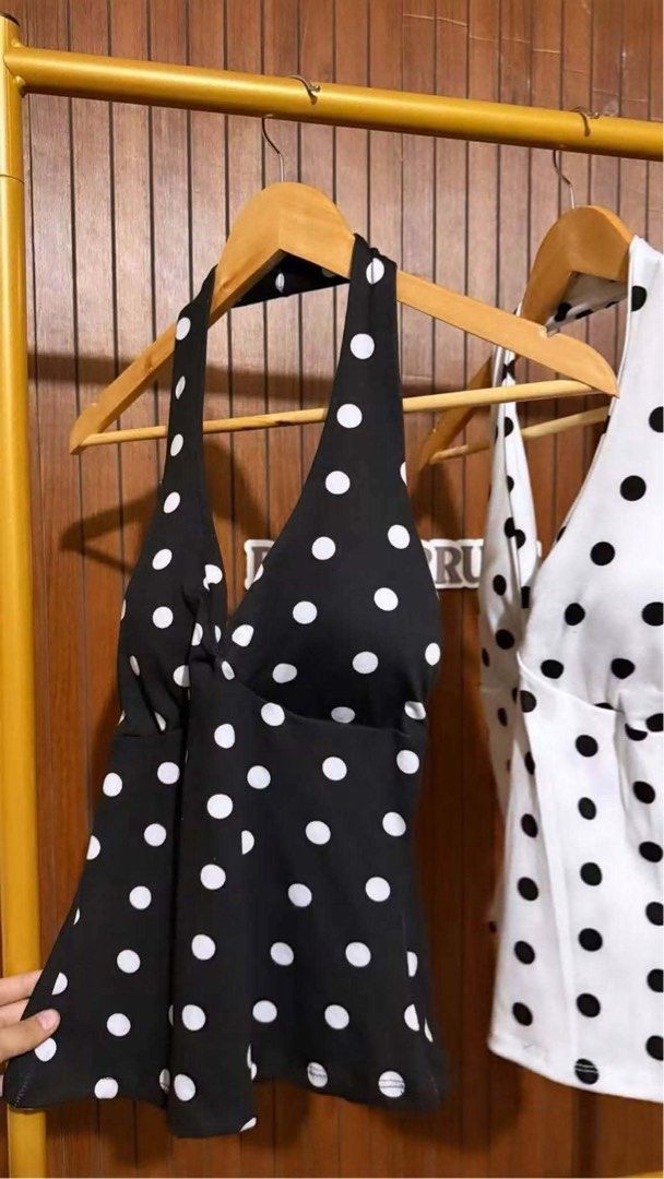 Polka Dots Top (Category: Sleeveless) located in Valenzuela. Submitted by emrcchh (Listing ID 1464921801, Image 3). Description: 📍Brand new 📍₱180 📍Meet up or Lalamove 📍Location: Bignay, Valenzuela City .