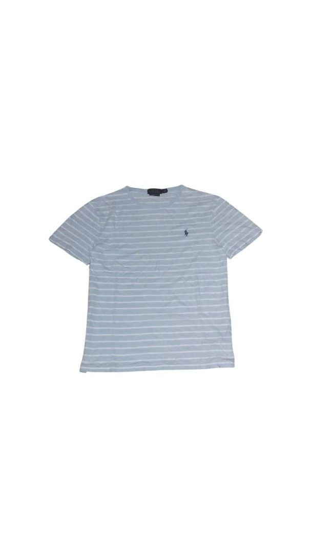 POLO RALPH LAUREN GOLD TAG (Category: Tshirts & Polo Shirts ) located in Koronadal. Submitted by theminance (Listing ID 1464775241, Image 1). Description: - 20.5 X26 ( MEDIUM ) - Brand: Polo Ralph Lauren - Color: Light blue and white stripes - Design: Crew neck, short sleeves, regular fit - Details: Signature embroidered pony logo on chest - Material: Soft and comfortable 100% cotton - Condition: Excellent / Great for casual everyday wear - Easy 