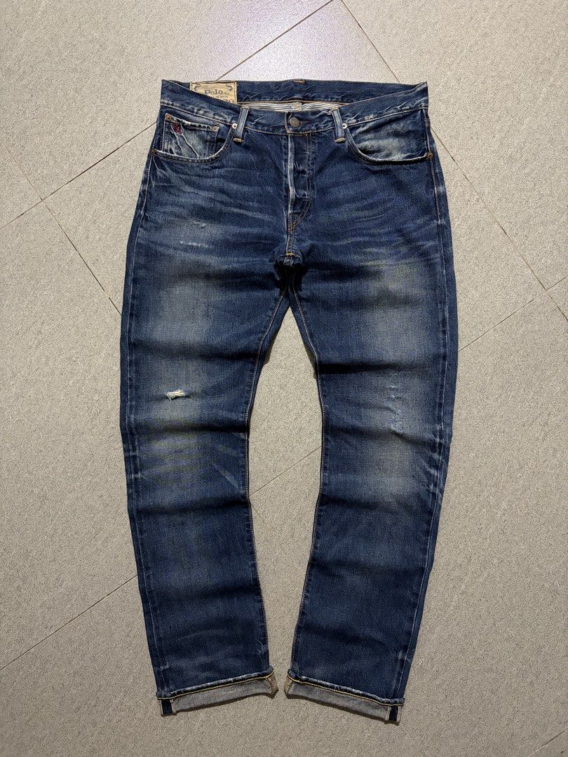 Polo Ralph Lauren Varick Slim Straight (Category: Jeans) located in Talisay. Submitted by re_sell01 (Listing ID 1464907152, Image 1). Description: Polo Ralph Lauren Varick Slim Straight Size W32 L32 Waistline 35” Length 43.5” Leg Opening 7.5” Non Stretch Chain Stitch Excellent Condition.