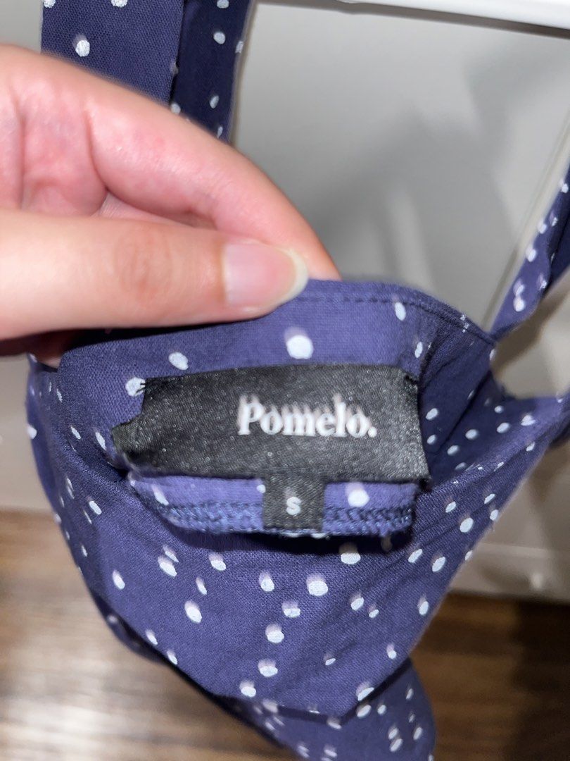 Pomelo Blue Polka Dot Top (Category: Blouses) located in Manila. Submitted by theclosetedit126 (Listing ID 1464886805, Image 2). Description: used twice .