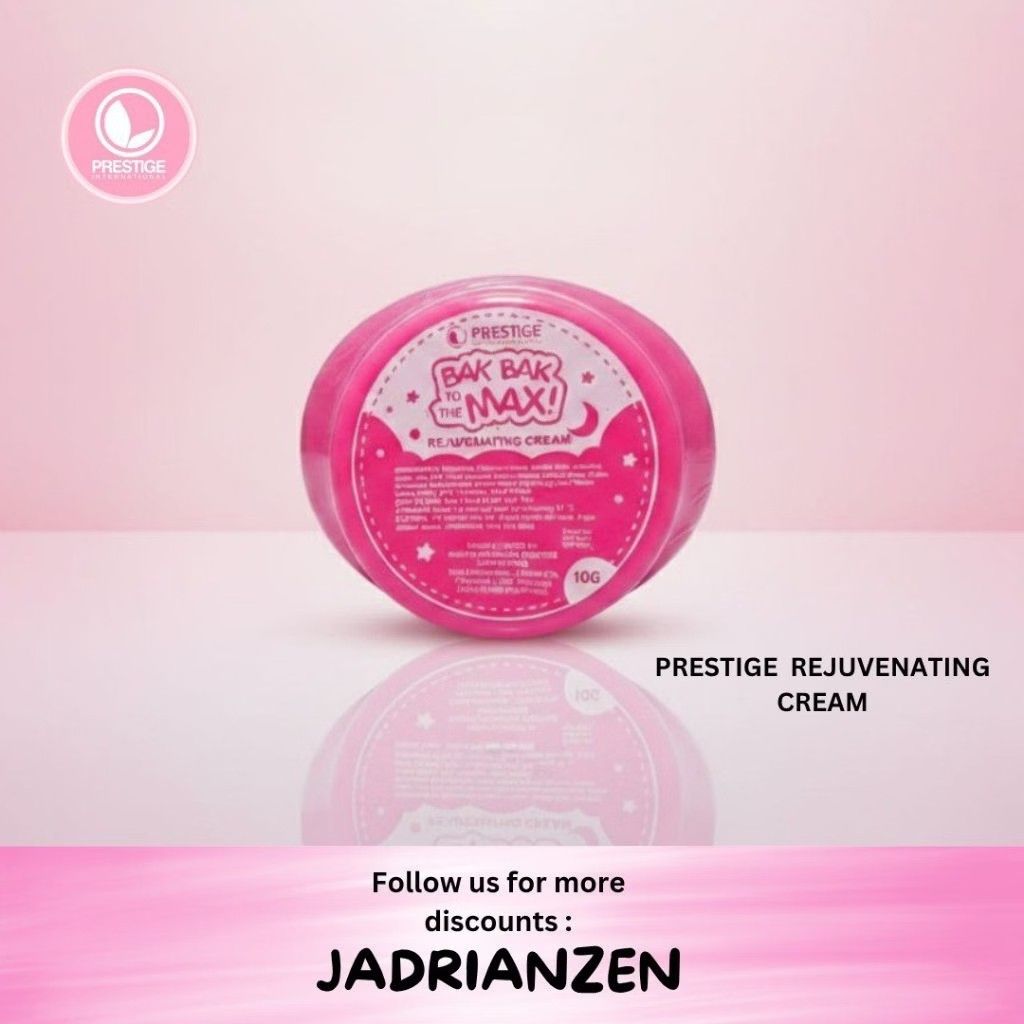 Prestige Rejuvenating Night Cream (Category: Face Care) located in Manila. Submitted by jadrianzen (Listing ID 1464894213, Image 1). Description: Prestige Rejuvenating Toner 60ml Prestige Rejuvenating Plus Toner is included in the Prestige Rejuvenating Plus Set. This toner will totally cleanse your skin while maintaining your skin's PH balance, making your skin lighter and more radiant. HOW TO USE REJUVENATING PLUS TONER 60ml? 1. After washing yo