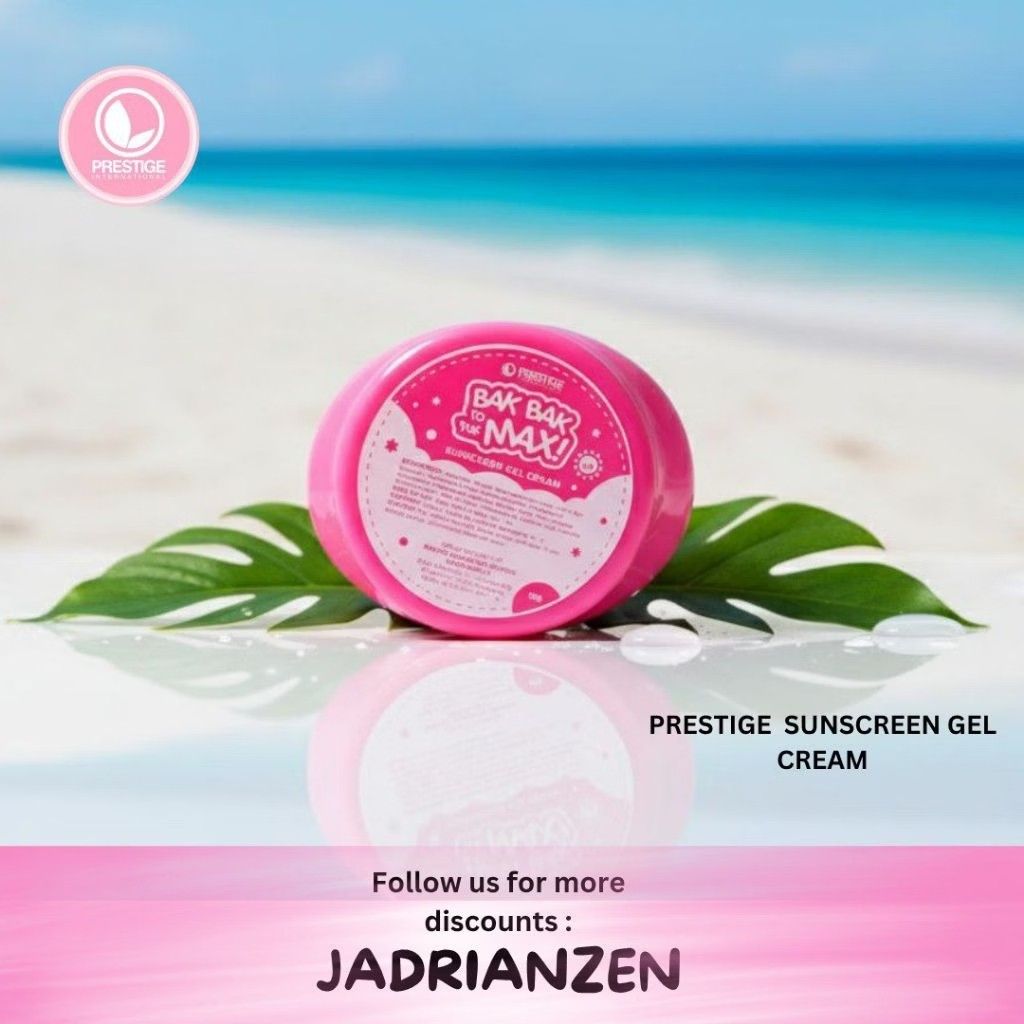 Prestige Rejuvenating Sunblock (Category: Face Care) located in Manila. Submitted by jadrianzen (Listing ID 1464895146, Image 1). Description: Prestige SUNSCREEN GEL CREAM 10G PRESTIGE SUNBLOCK Wearing sun protection shouldn't end after your summer beach trip. Applying sunblock daily is important. Recommended for daily use and skin protection! Benefits: ✅ Shields from harmful UV rays ✅ Prevents premature skin aging ✅ Lower risk of skin cancer ✅ E
