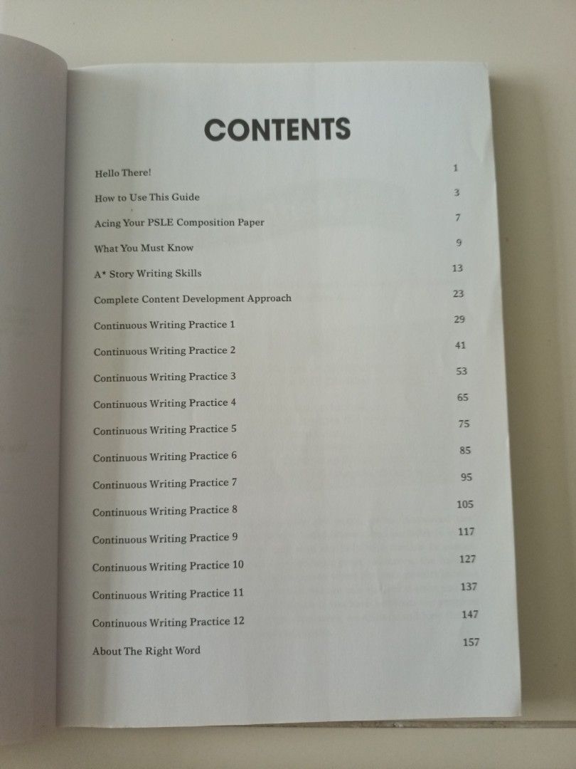 PSLE Composition (Category: Assessment Books) located in Singapore. Submitted by onghlee (Listing ID 1464816627, Image 3). Description: Clean pages inside, well taken care of. As good as new..
