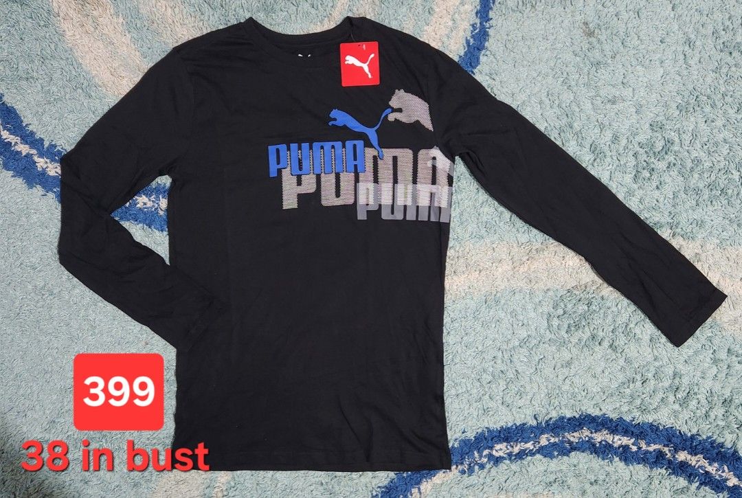 Puma T-shirt for teens #1 (Category: Activewear) located in Baliuag. Submitted by fastforest.d91f92 (Listing ID 1460426366, Image 1). Description: Original factory pullout kaya kapareho nya ang mga nasa mall 😉 Pwede din sa adult women or men basta kasya sa measurement ng bust size posted. Price is negotiable, pwedeng tumawad lalo na kung kukuha ng marami 😉❤️ Payment via gcash or bpi deposit, payment first before shipping Courier: J&T.