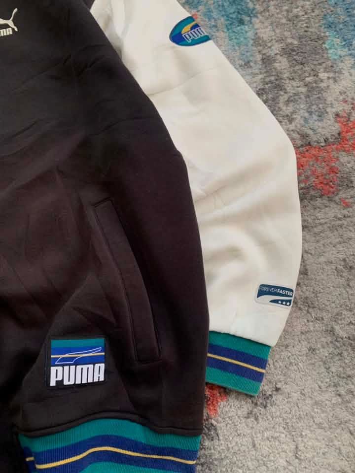 PUMA ZIP UP BOMBER JACKET (Category: Coats, Jackets and Outerwear) located in Binangonan. Submitted by thriftwel (Listing ID 1464797602, Image 3). Description: Puma zip-up bomber jacket ❄️ Width: 25 Length:28 Best fit: XL CR: 9.9/10 Need wash Very good condition.