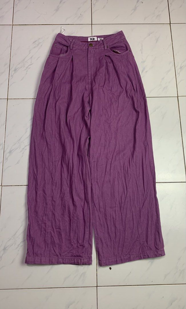 Purple baggy jeans (Category: Jeans) located in Davao. Submitted by frnzy05 (Listing ID 1464831664, Image 1). Description: X2 Purple baggy pants Size - Medium on tag Waist - 28 Thigh - 14.5 Length - 41 Leg Opening - 11.5 Issues - None Condition - Very good 549 + sf.