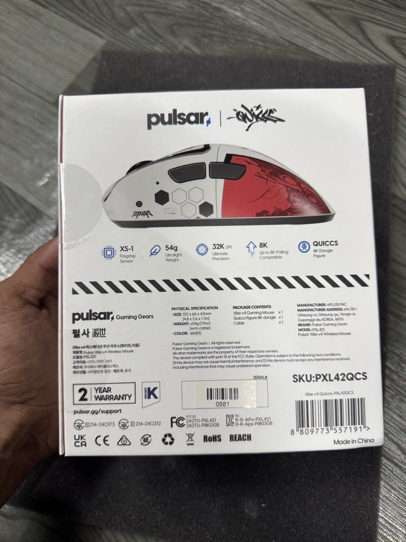 Quiccs Pulsar Gaming Gears (Category: Figurines & Statues) located in Paranaque City. Submitted by icko007 (Listing ID 1464932836, Image 2). Description: Quiccs Pulsar Gaming Gears Sealed ₱9.6k Location Paranaque Payment Gcash/Bpi Shipping Lalamove/Lbc (Lbc Via Sched) Buyers Risk / Fee ‼️Seller is not responsible for: lost, stolen, or damaged packages..