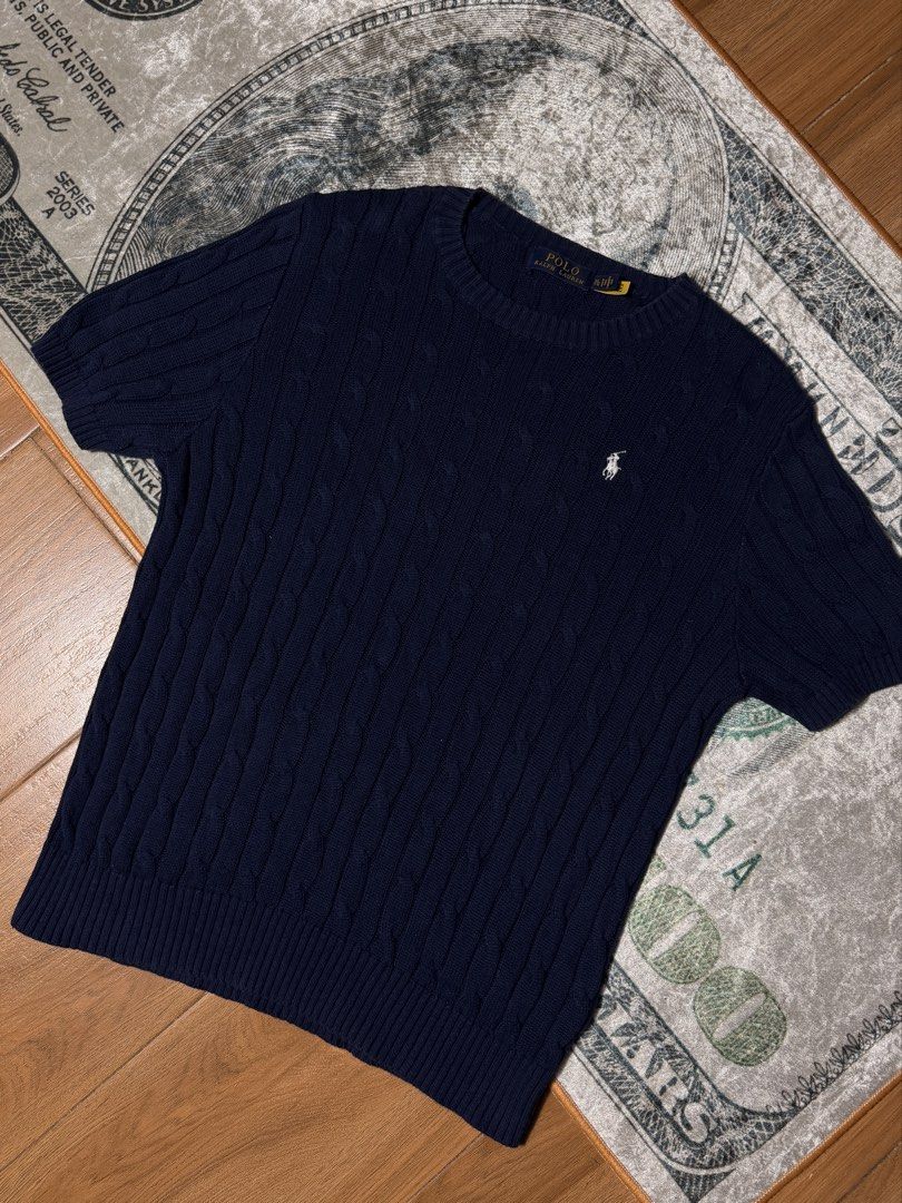 Ralph lauren (Category: Luxury Apparel) located in Candelaria. Submitted by ballerthrift796 (Listing ID 1464880399, Image 1). Description: RL cable-knit T-shirt No issue W- 19 L-22 .