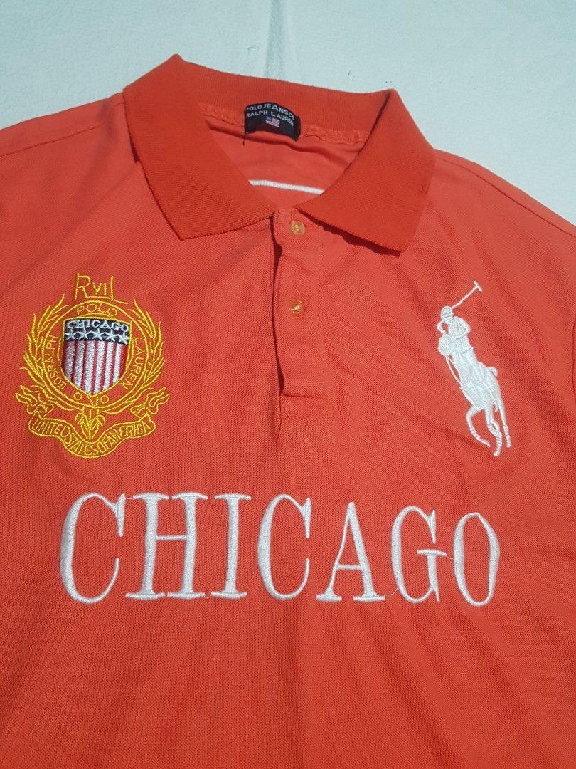 RALPH LAUREN (chicago) polo tee (Category: Tshirts & Polo Shirts ) located in Manila. Submitted by arttchive (Listing ID 1464928609, Image 2). Description: Ralph Lauren Polo shirt (chicago) 2XL on tag Length: 27 Width: 21.5 Color rate: Excellent condition ₱499.00+shipp Available.