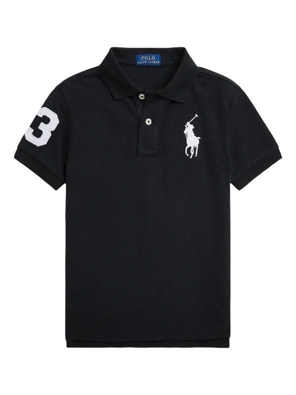 Ralph Lauren Polo Shirt (Category: Tshirts & Polo Shirts ) located in Baguio. Submitted by uszwk (Listing ID 1464905992, Image 2). Description: Classic black Ralph Lauren polo shirt with big white embroidered logo and button collar..