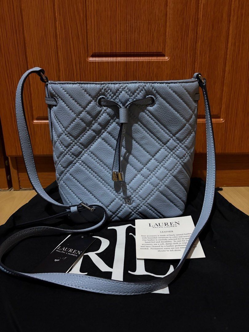 Ralph Lauren Quilted Bucket Bag (Category: Shoulder Bags) located in Quezon City. Submitted by beckyshop2024 (Listing ID 1464943846, Image 1). Description: - Used once - In mint condition - Original from US - Color: Spring Light Blue.