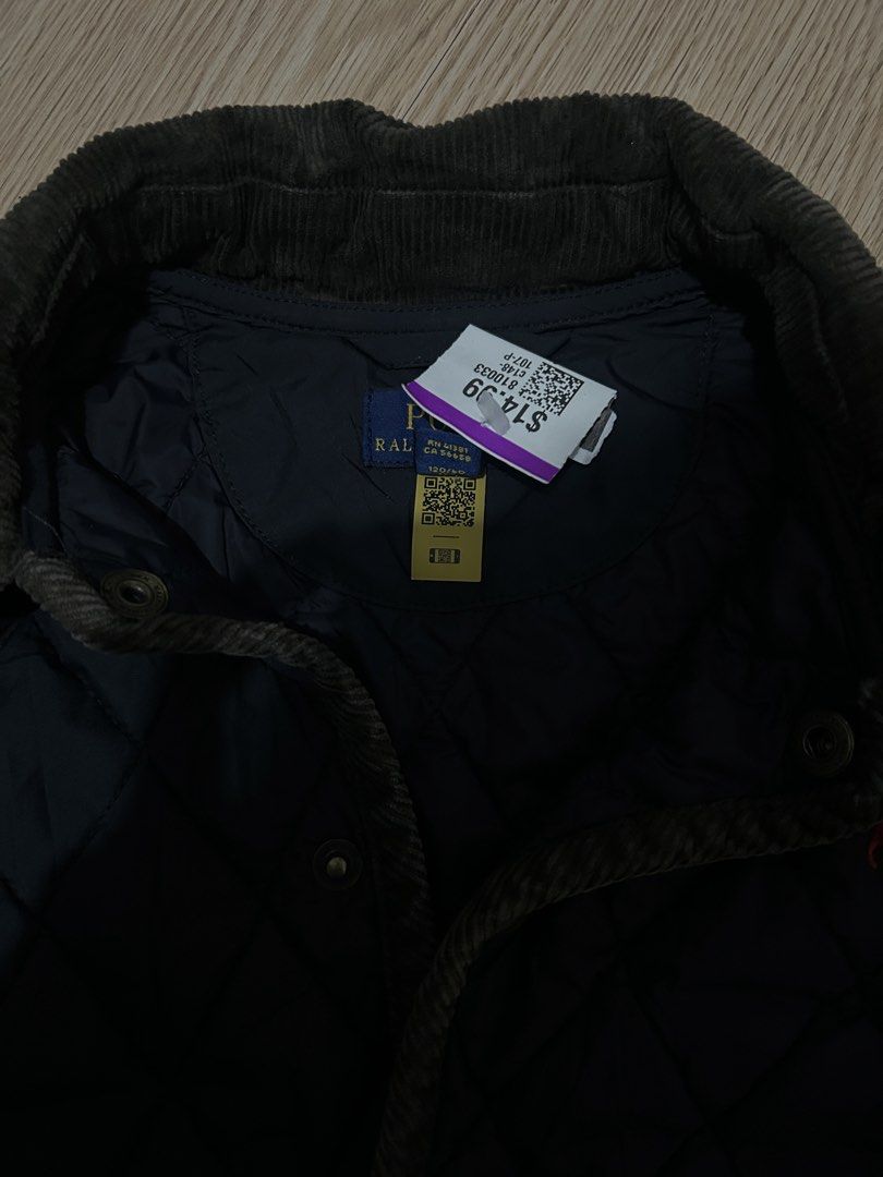 Ralph Lauren Quilted Jacket (Removable Hood) (Category: Babies & Kids Fashion) located in Pateros City. Submitted by _ramonparian (Listing ID 1464882747, Image 3). Description: W: 14 L: 18 Sleeves: 15.