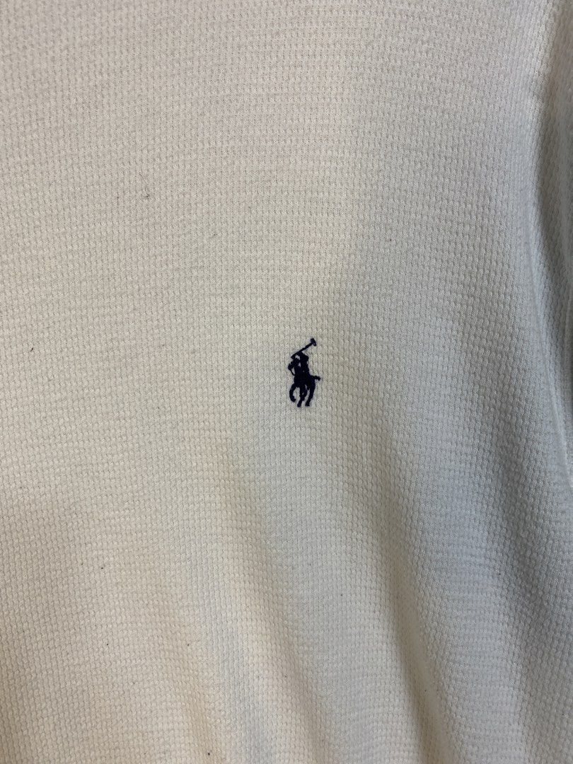 Ralph Lauren Sleepwear (Category: Sleep and Loungewear) located in Bay. Submitted by paoloconic70568 (Listing ID 1464871000, Image 2). Description: (R)alph Lauren Sleepwear Color Rate: 10/10 Color may vary due to lighting XL on tag W-22 L-29 Issue: Need wash, minor lints, see last pic ₱600 No deleting of comments. All items are thrifted manage your expectations. Good Thrift, Good Mood..