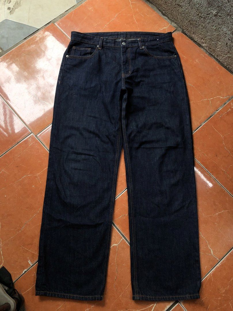 Raw denim pants (Category: Jeans) located in Bacolod City. Submitted by g.thrift (Listing ID 1464935949, Image 1). Description: Brand:Topten10 Raw denim pants •Like new condition •Hard •No issue •Waist 36-38 •Thigh 14 •Length 44 •Leg open 9 •Price 499📥.