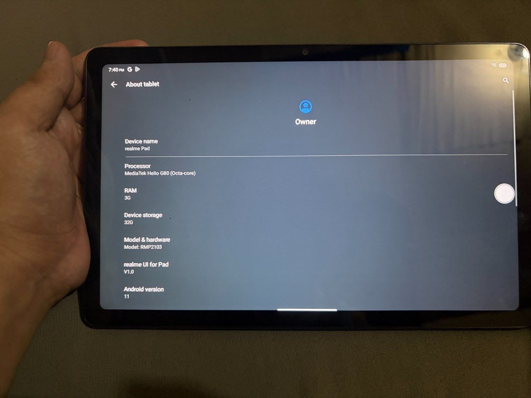 realme Pad RMP2103 (Category: Android) located in Catbalogan. Submitted by marthastar (Listing ID 1464881891, Image 3). Description: REALME PAD RMP2103 — ₱7,000 NEGOTIABLE 3GB RAM | 32GB ROM | 10.4" Display ✓ Well maintained ✓ No issues / all functions working ✓ Personally used ✓ Smooth touchscreen ✓ Good battery condition ✓ FREE KEYBOARD ✗ No original charger RFS: No longer used. ₱7,000 negotiable for sure buyer..