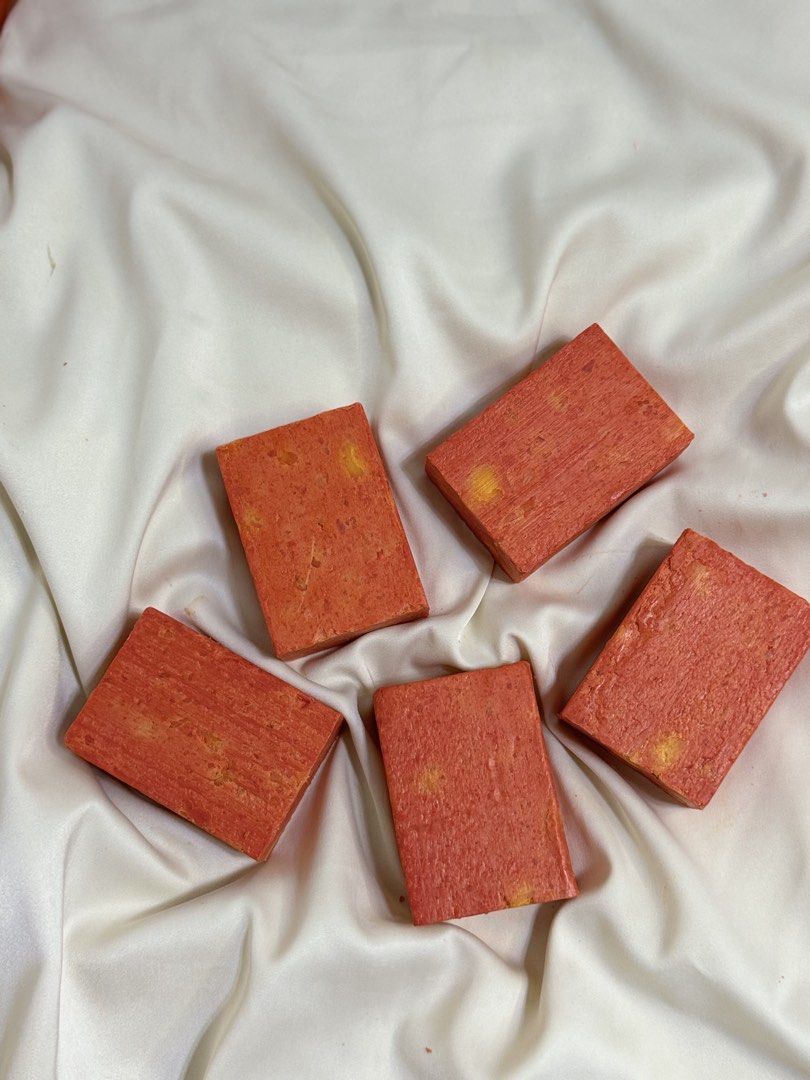 Red and Yellow Handmade Soap Bars (Category: Bath) located in Manila. Submitted by madel_14 (Listing ID 1464812539, Image 3). Description: KOJIC SOAP REMOLD!!!! Paubos sale 70 per kilo , bilin nyo na!!!!.