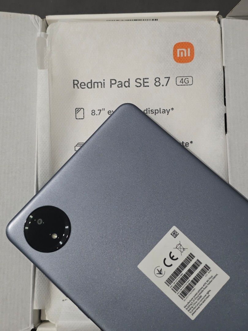 Redmi Pad SE 64GB (Category: Android) located in Quezon City. Submitted by mangopure (Listing ID 1464902058, Image 2). Description: 8.7inch eye care display 90hz smooth refresh rate 6650mAh large battery Octa cor processor 4/64GB unused accessories for only 5,500.