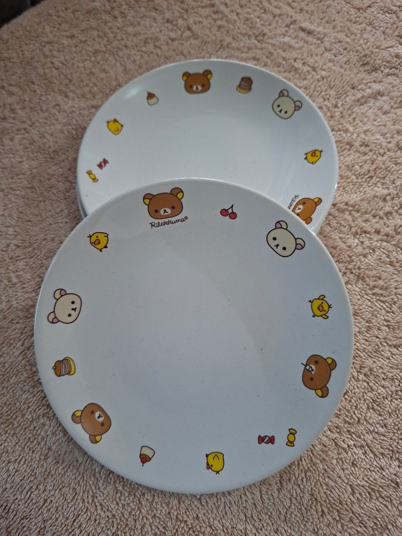 Rilakkuma Sweet Ceramic Cake Plate (Category: Dinnerware & Cutlery) located in Consolacion. Submitted by luxekerei (Listing ID 1464806611, Image 1). Description: - a white ceramic Rilakkuma sweets plate, originally released as a novelty item from Joshin around 2009.