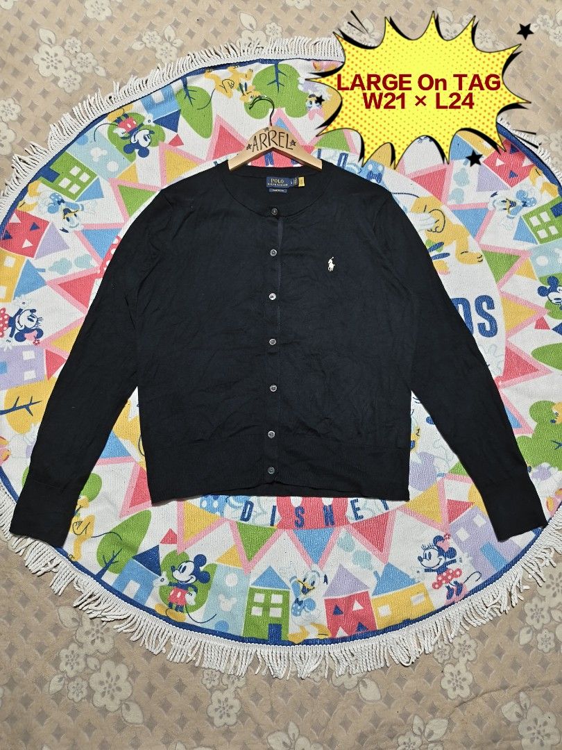 RL Cardigan (Category: Coats, Jackets and Outerwear) located in Wao. Submitted by arrelmugz (Listing ID 1464896040, Image 1). Description: AR-EL KNITTED CARDIGAN LARGE on TAG Good as new Condition AUTHENTIC 💯% Dimension W21 L24 PM📩📩📩.