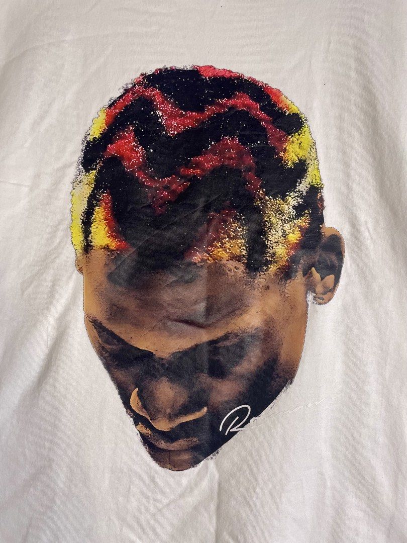 RODMAN TEE (Category: Tshirts & Polo Shirts ) located in Davao. Submitted by the_rare_hustla (Listing ID 1464799177, Image 2). Description: RODMAN TEE Issue Washable Stain Need Wash Only Color rate 10/10 Width - 20 Length - 27 Size M on tag Fit to Med-Large Dm If Interested!.