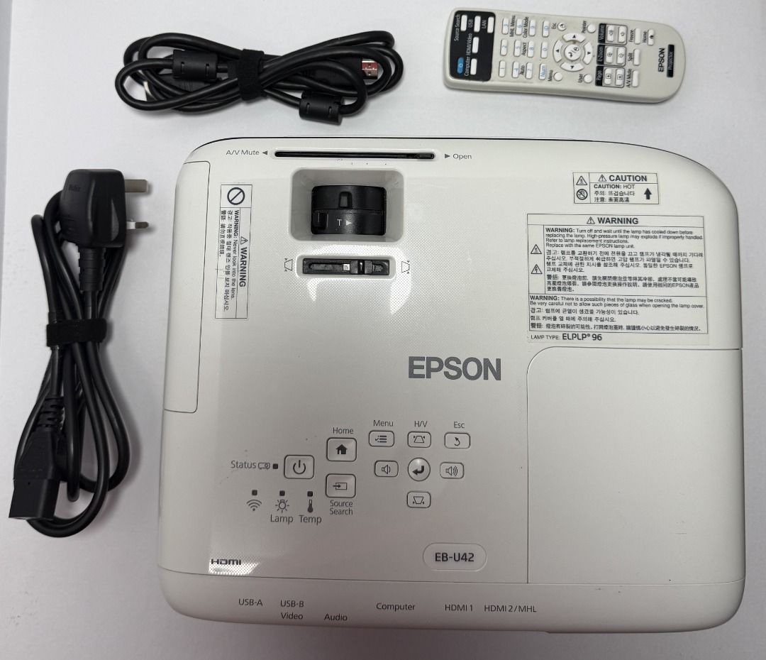 RUSH Epson EB-U42 3600lm WUXGA Projector (Category: Projectors) located in Taguig. Submitted by xtianr (Listing ID 1464963469, Image 1). Description: ₱20,000 (Slightly negotiable – pass sa swap and lowballing, need cash) Loc: Free delivery within Taguig or any MRT Stations or COD/COP sagot mo RFS: Shifting business Epson Projector EB-FH52 ✔ 3600 lumens brightness ✔ Lamp Life: 6,000 hrs (Normal) / 10,000 hrs (ECO) ✔ Current Lamp Usage: 1,592 hrs (