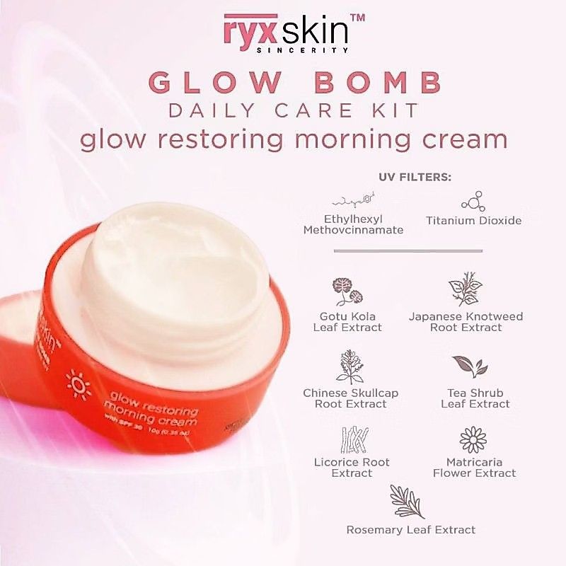 Ryx Skin Glowbomb Sunblock (Category: Face Care) located in Manila. Submitted by jadrianzen (Listing ID 1464891487, Image 2). Description: WHY RYX SUNSCREEN IS THE BEST? • lightweight • non sticky, matte finish • para ka ng naka-BB cream • milky chocolate scent It’s lightweight gel cream that smooths on nicely and dries down to a matte and slightly dewy. Instantly absorbs into skin with no grease. It helps prevent sun damage and skin cancer. Prot