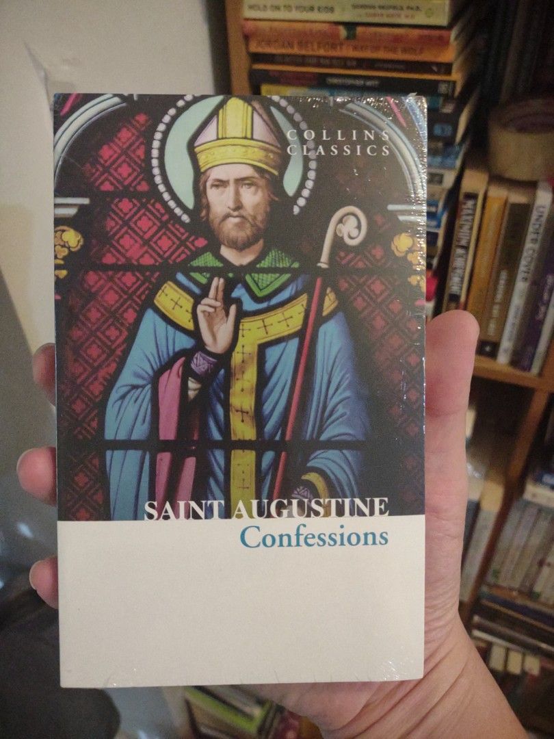 Saint Augustine Confessions Collins Classics paperback (Category: Storybooks) located in Manila. Submitted by preloved.christine (Listing ID 1464915117, Image 1). Description: - Title: Confessions by Saint Augustine - Publisher: Collins Classics - Format: Paperback - Condition: Brand new from Fully Booked, still sealed in original plastic wrapping - Cover Design: Colorful stained glass artwork - Ideal for: Philosophy and theology fans, collectors