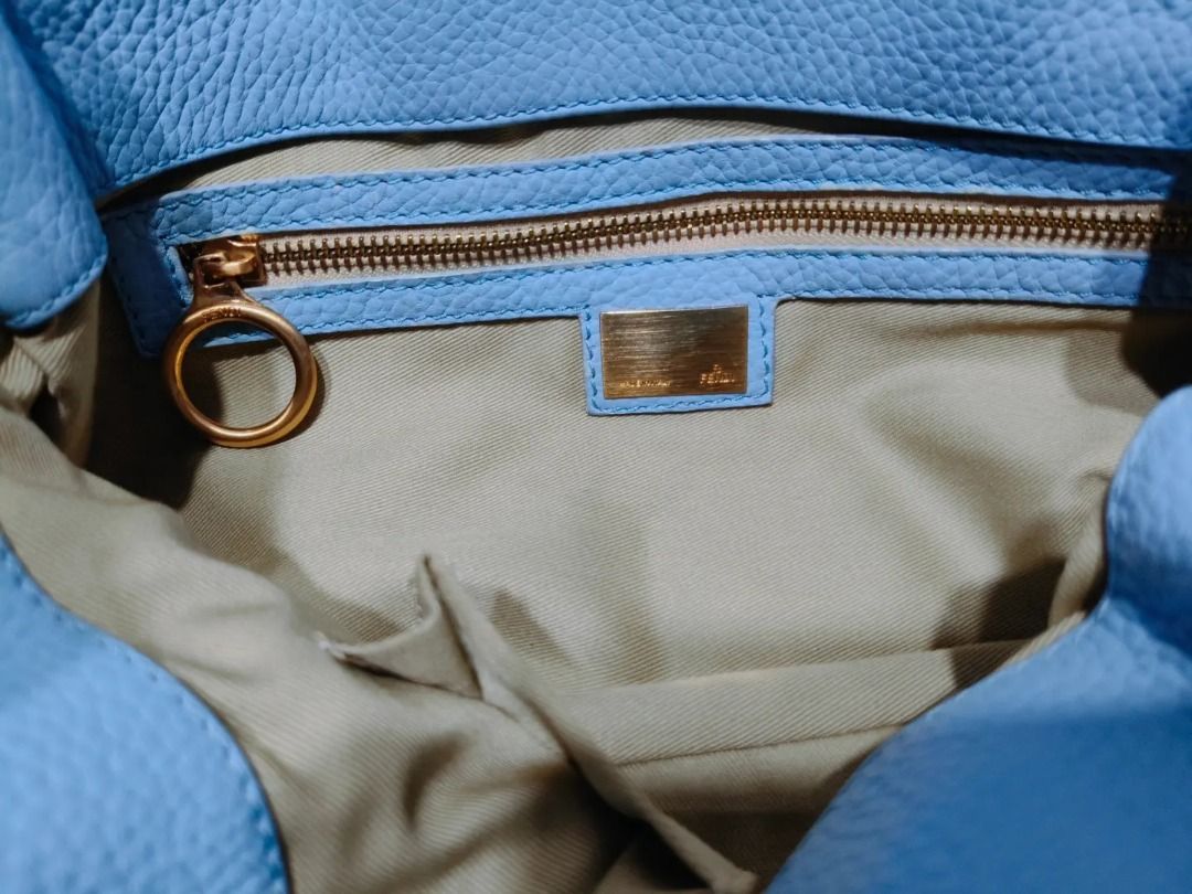 Sale! FENDI Bag (Category: Shoulder Bags) located in Cabuyao City. Submitted by your____lux____shop (Listing ID 1464773346, Image 3). Description: Sale❗️Sale❗️Sale❗️ ₱ 1,980 FENDI light Blue Medium Pure genuine leather 📌First to pay!.