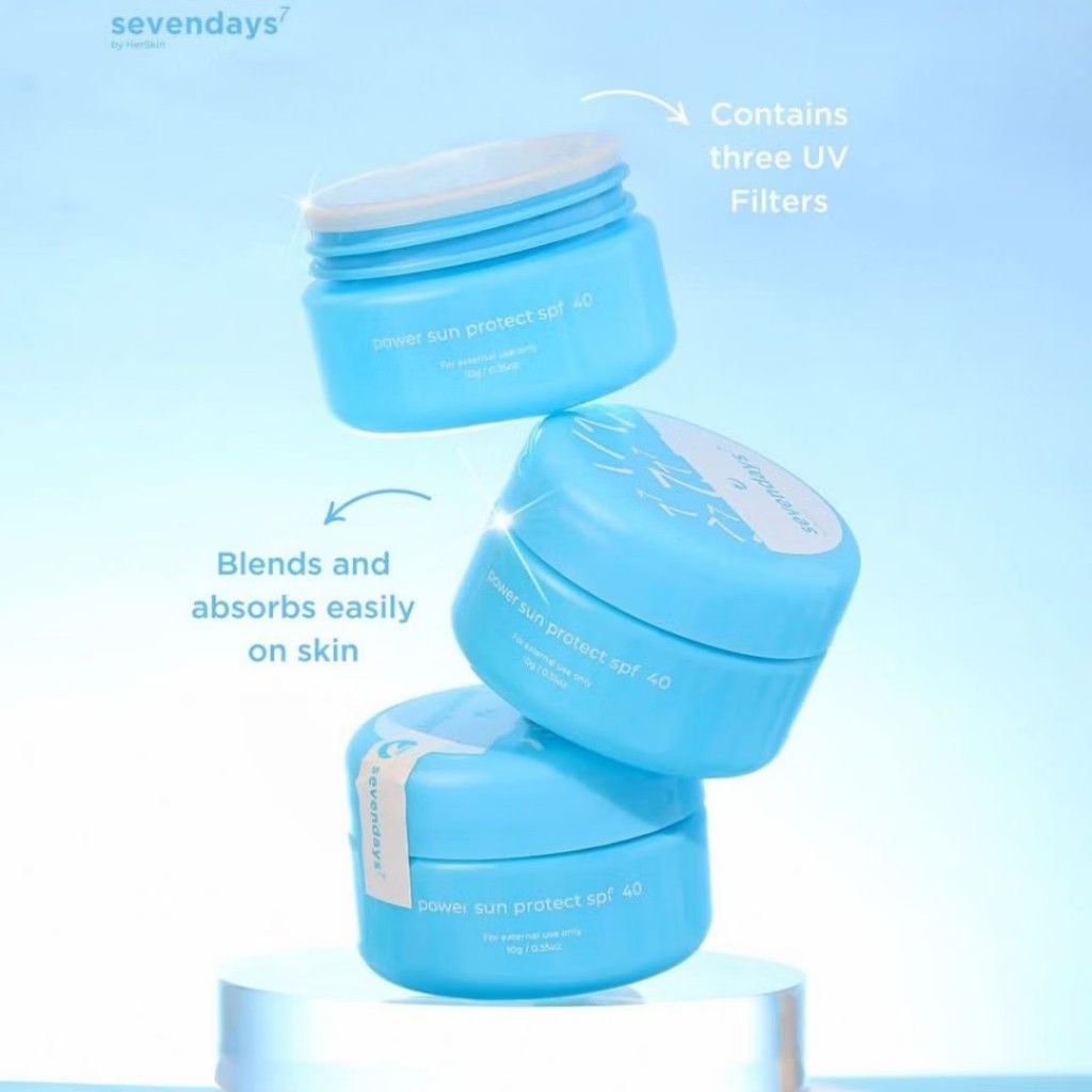 Sevendays Sunblock (Category: Face Care) located in Manila. Submitted by jadrianzen (Listing ID 1464900107, Image 3). Description: Sevendays Power Sun Protect Sunscreen SPF 40 – Broad-Spectrum, Lightweight, Skin-Calming Sunblock Keywords: Sevendays sunscreen, SPF 40 sunblock, lightweight sunscreen, non-greasy sunblock, sunscreen for sensitive skin, Centella Asiatica sunscreen, Aloe Vera sunblock, daily sun protection, translucent sunscreen, HerSk