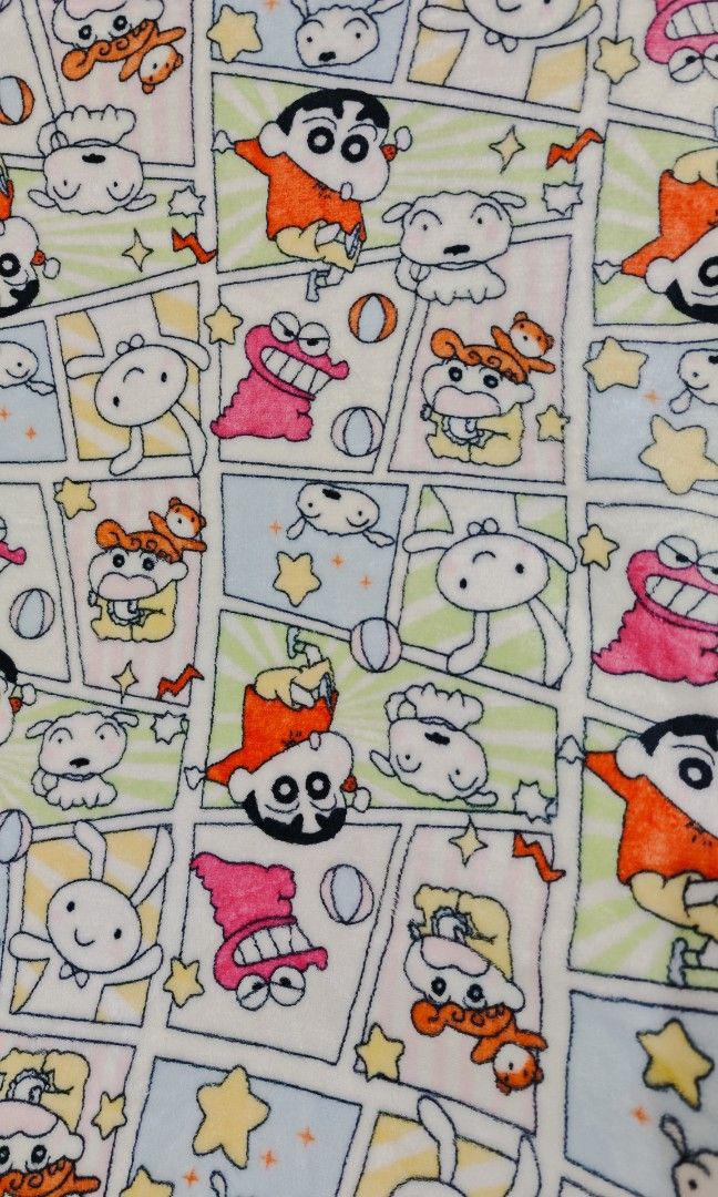 Shinchan Blanket/ Queen size (Category: Bedding & Towels) located in Mariveles. Submitted by hl.reyrfinds (Listing ID 1464775021, Image 2). Description: 🍀☘️🍀☘️🍀 Fur Fleece Blanket/ Queen size Soft warm, Midweight Pay first. MOD: J&T.