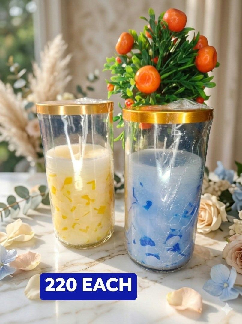 SMALL AND BIG RING GLASS CANDLES (Category: Announcements) located in Bulacan. Submitted by haze0108 (Listing ID 1464800488, Image 2). Description: pang matagalang candle.